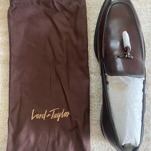 Lord & Taylor Men's Dark Brown Leather Tassel Loafers